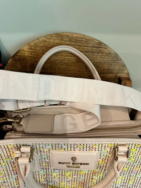 Kurt Geiger Pink Pastel Raffia Large Shopper Bag Tote - Picture 5 of 12